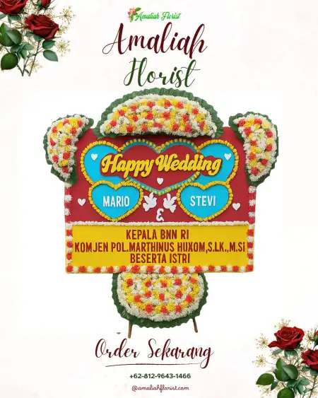 Papan Bunga Pernikahan Kayugiyang